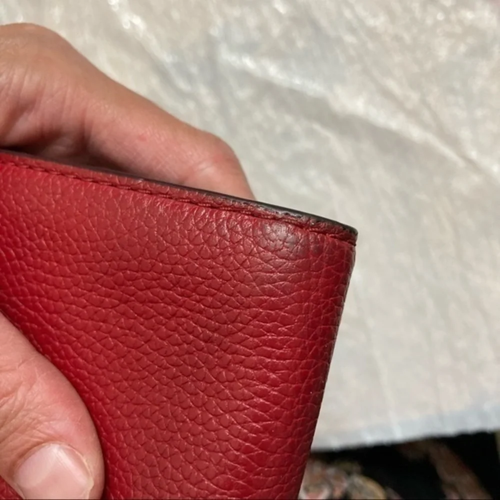 Michael Kors red leather wallet